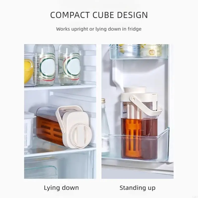 Innovative Plastic Cold concoct Container With Fine net Filter For Handcrafted Iced Coffee 55KF