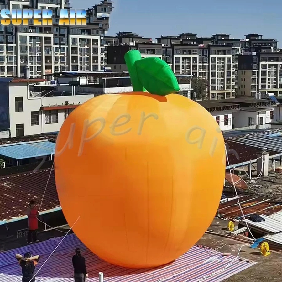 Auf Bestellung gefertigtes Riesenfruchtmodell aufblasbarer Nabel orange für Partydekoration