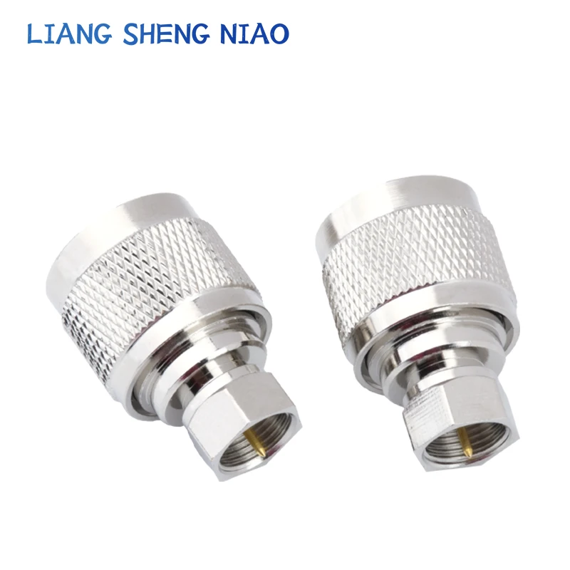 Pure copper N-male to F-male British RF coaxial connector N-F-JJ N revolving F-male adapter