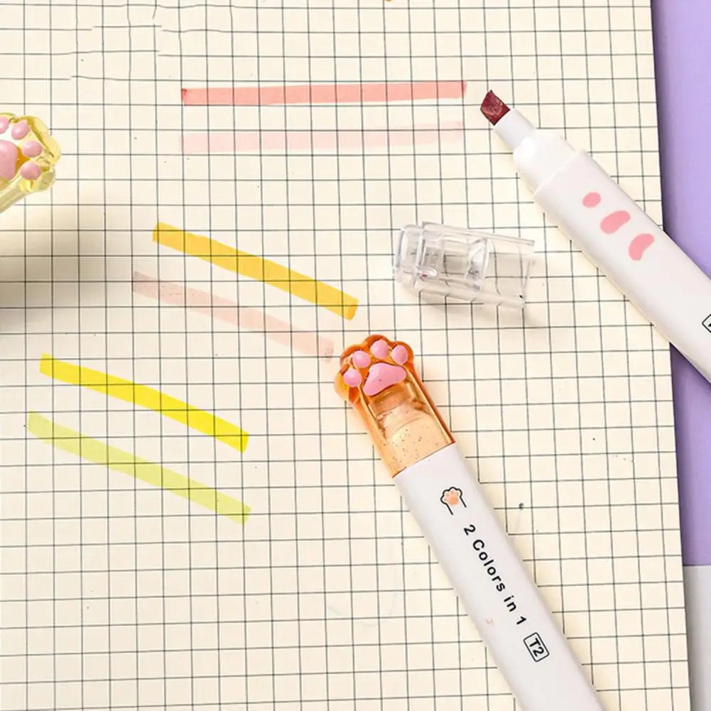 Juego de artículos de oficina ligeros, goma de borrar para la escuela, bonita Pata de Gato, papelería Adorable