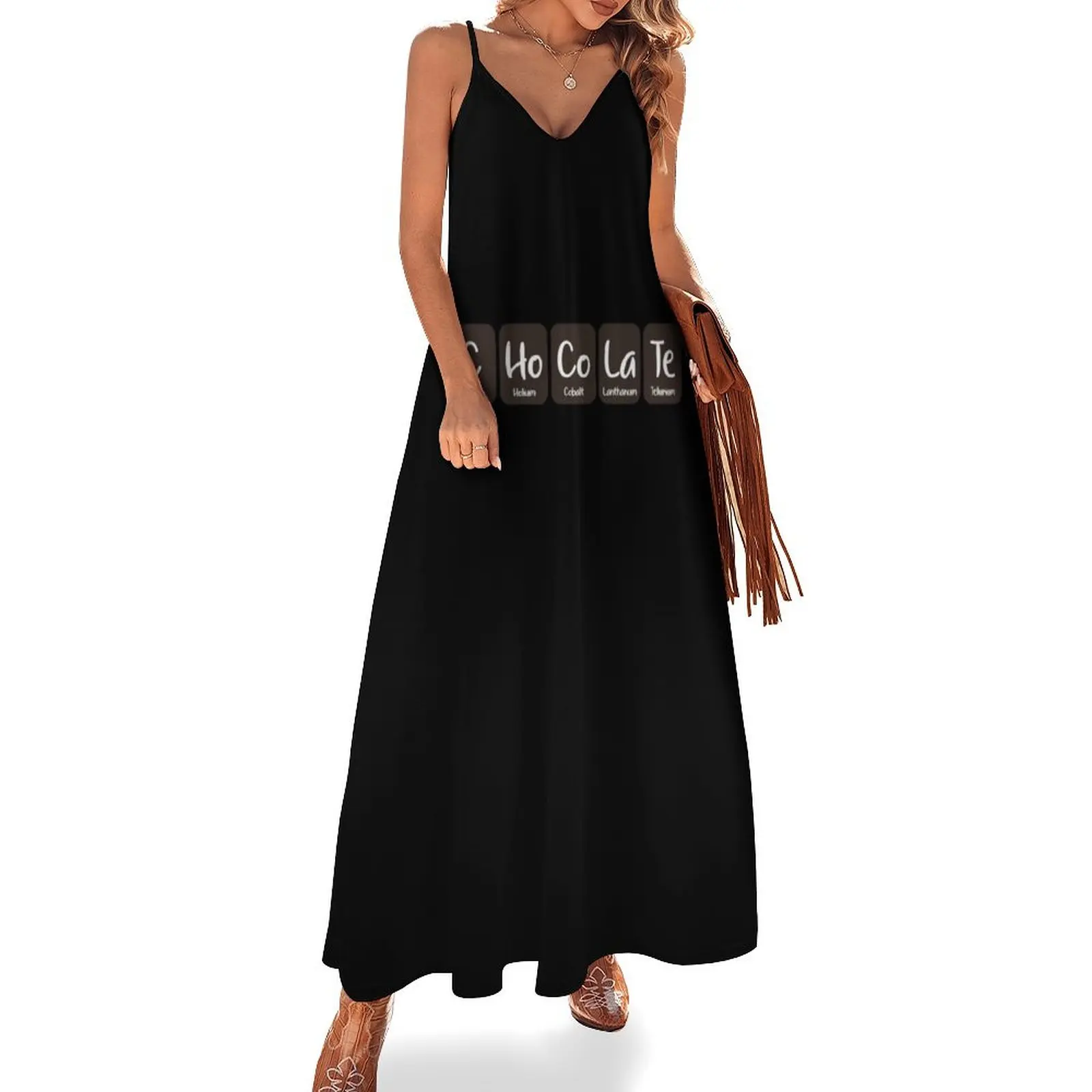 

Chocolate Chemistry Periodic Table Science Sleeveless Dress luxury evening dresses for women 2025 dress summer 2025 women Dress