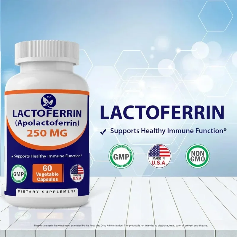 Lactoferrin 250mg, 60 Capsules of Vegetables with High Absorption Promote Healthy Immune Function