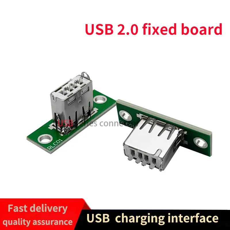 

1/3PCS USB 2.0 Fixed Hole Panel Installation Charging Interface 4-pin Female Head Adapter DIY Equipment Data Transmission Expans