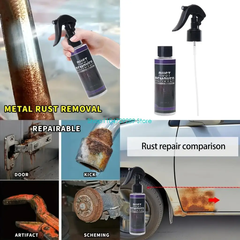 D8KE Fast Acting Rust Remover Sprays Waterless Cleaning Formula Rust Dissolver Restores for Automotive Metal Surfaces