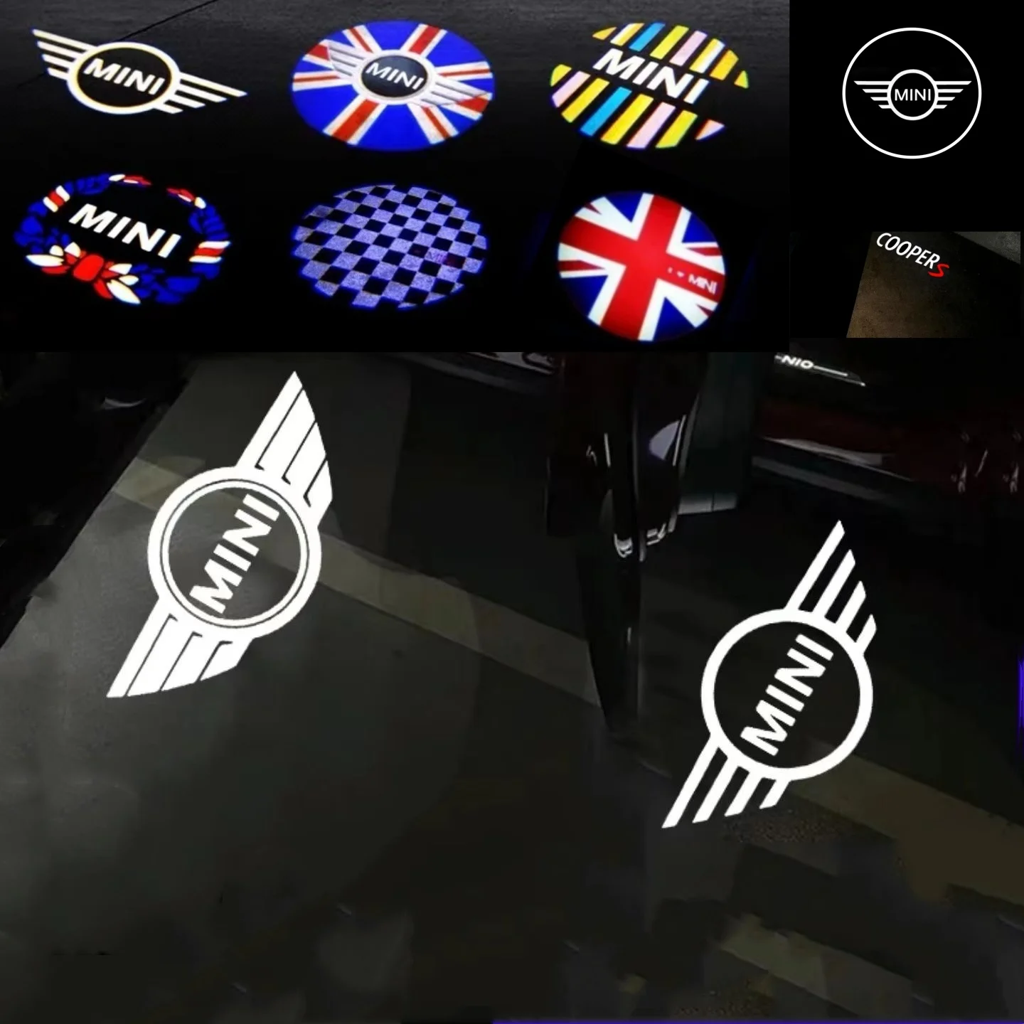Proyector de puerta de coche 2-4p, luz de bienvenida, lámpara Led Countryman para Mini trabajo Cooper F55 F56 R55 R56 R57 R60 F54, accesorios para automóviles