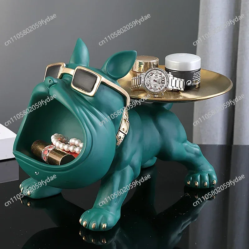 

Статуэтка собаки из смолы, статуэтка бульдога, поднос для хранения, декор в виде животного, изделие из смолы, художественная скульптура, статуэтка собаки, украшение для дома