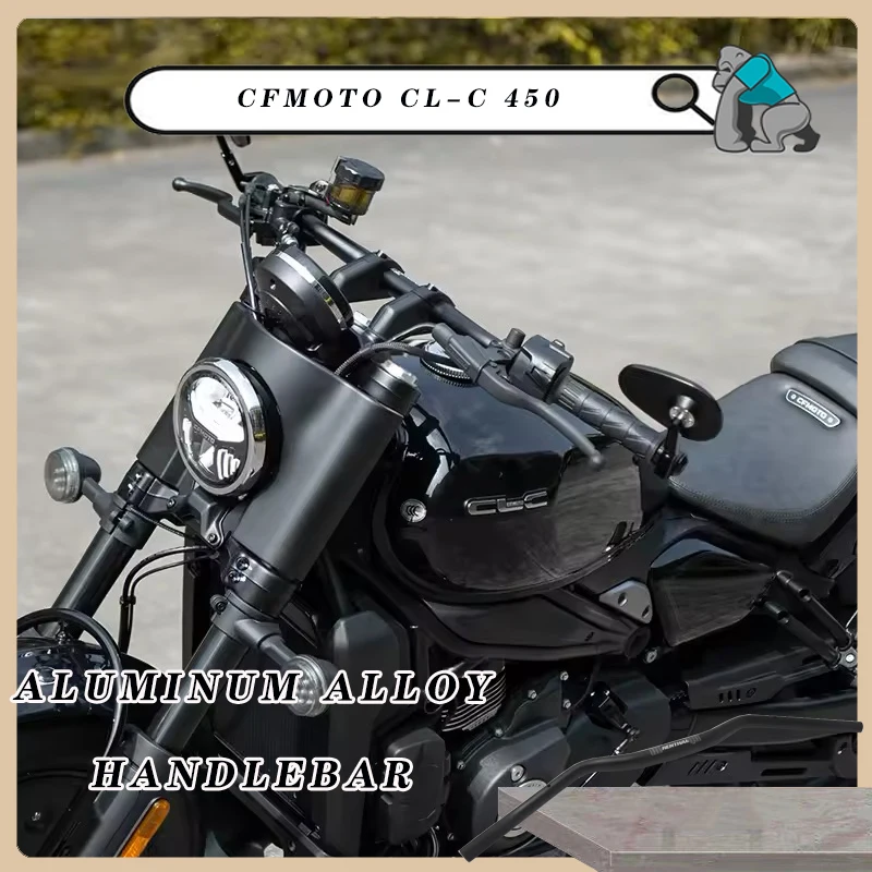 

Model 728C Vintage Motorcycle Lower Handle bar 6061 Aluminum Alloy Flat low Handle Bar Tracker Scrambler For CFLMOTO CLC450
