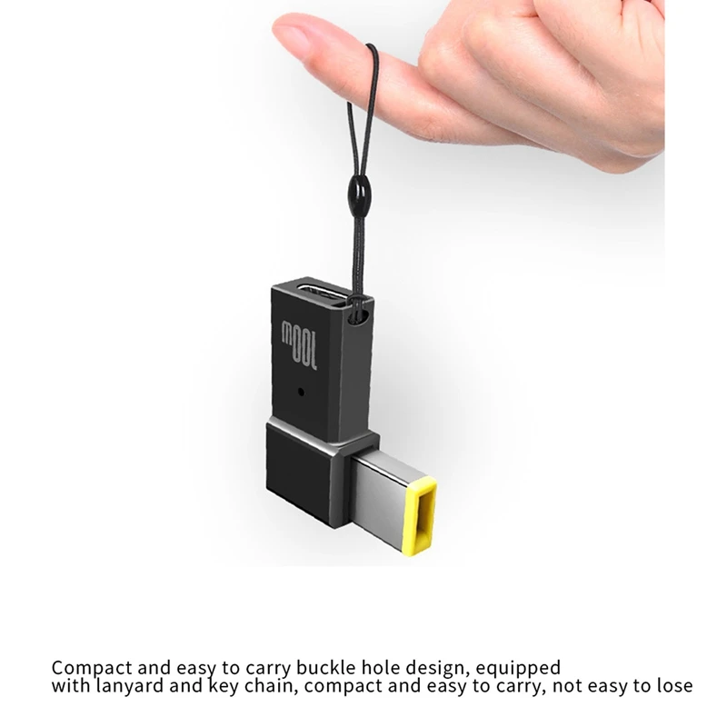 2X 100W USB tipo C convertitore da femmina a quadrato PD USB-C ricarica rapida per connettore adattatore di alimentazione cc per Laptop Thinkpad