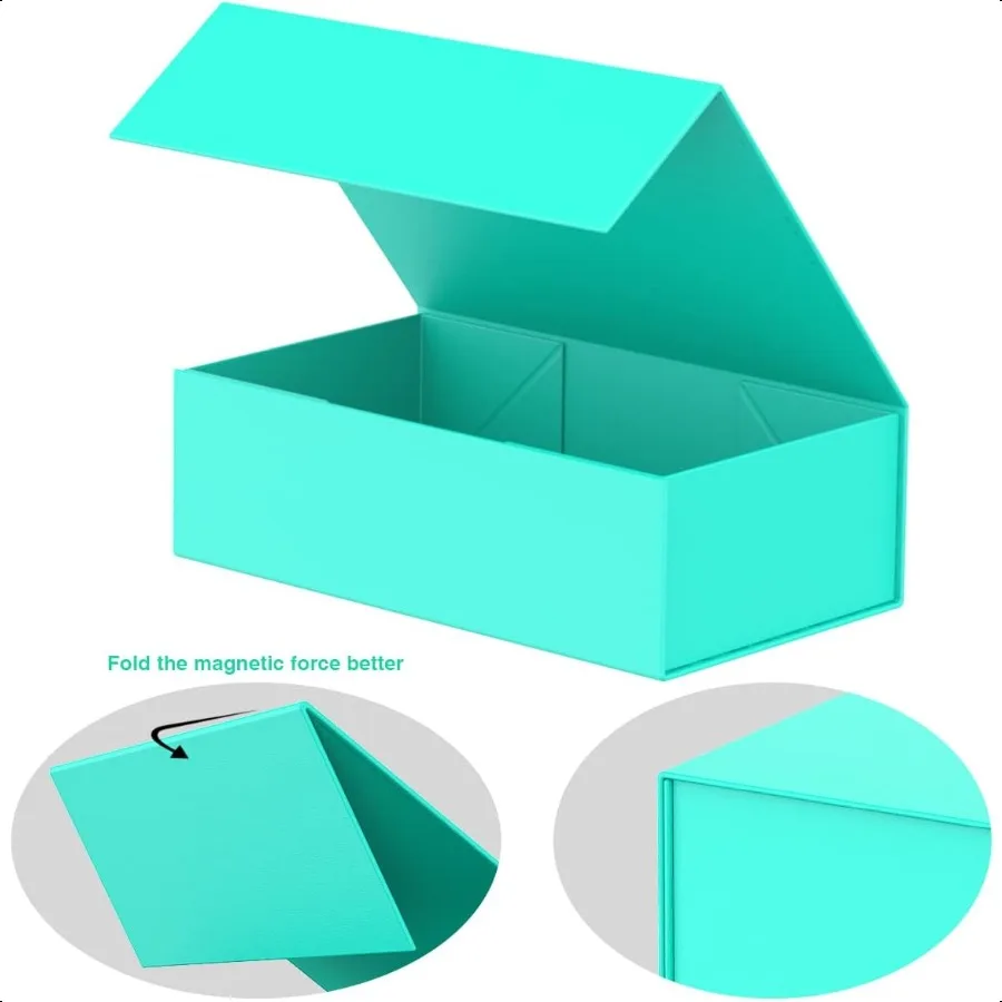 Caja de regalo con tapas 9,85 x 5,95 x 3,15 pulgadas Cajas de regalo con cierre magnético para embalaje de regalo Caja de regalo para Navidad Día de la madre Padre