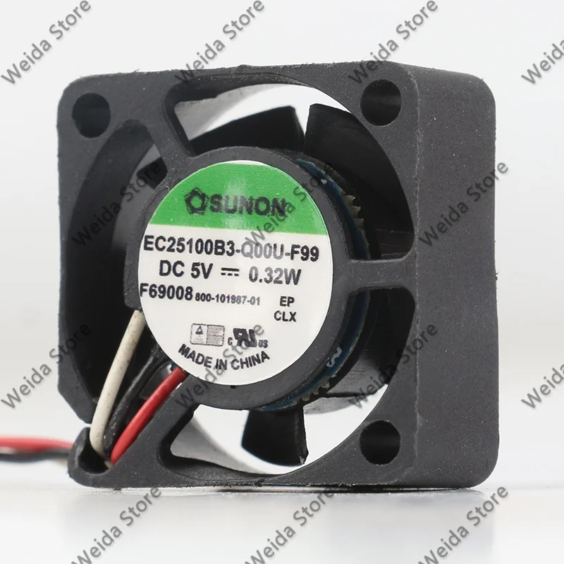 EC25100B3-Q00U-F99 SUNON Jianzhun 2510 5V 2.5 cm u micro silent chip inverter three-wire cooling fan