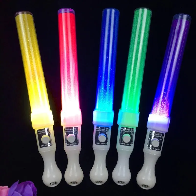 5pcs Colorful LED Glow Stick For Wedding Party, Fluorescent Flashlight LightFor Outdoor Camping Concerts Decor, Birthday Gifts