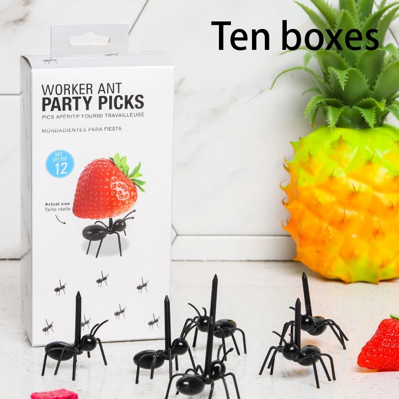 120 Pack Ant Food Fruit Decoration Forks Fit For Snack Cake Dessert Home Kitchen Party