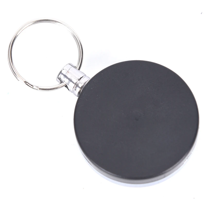 1pc Half-Metal Retractable Pull Key Ring Anti Lost Recoil Reel Belt Clip Smooth Durable Badge Tag Card Holder Outdoor Tools