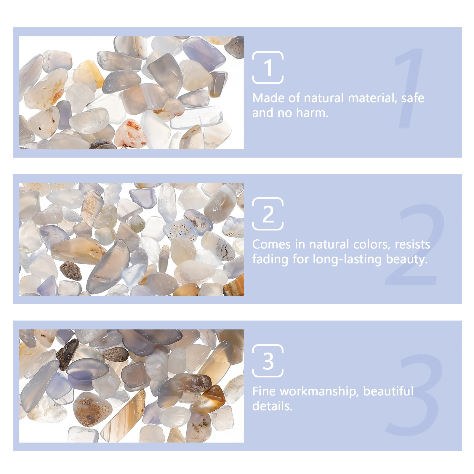 

1 Pack Natural Crystal Stones Decorative Fish Tank Stone Garden Landscape Decoration Aquarium Plant Pot