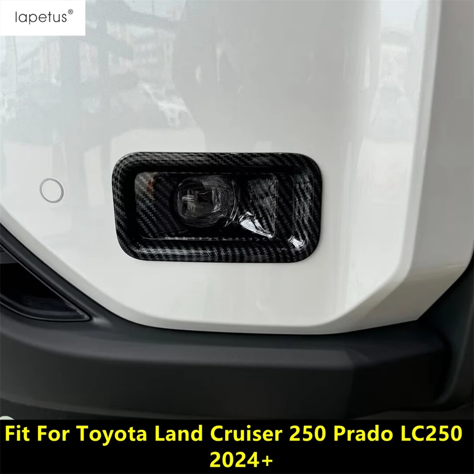 

Car Front Bumper Fog Lights Lamp Frame Cover Trim ABS Chrome Black Accessories For Toyota Land Cruiser 250 Prado LC250 2024 2025