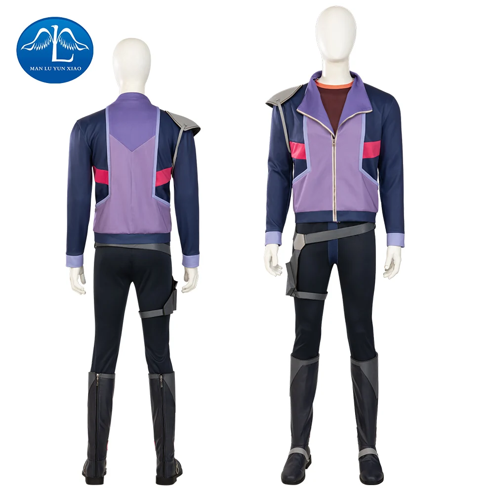 Rick Cosplay costume Joker Anime Purple Top Pants Costume Halloween Set completo uniforme per la festa su misura