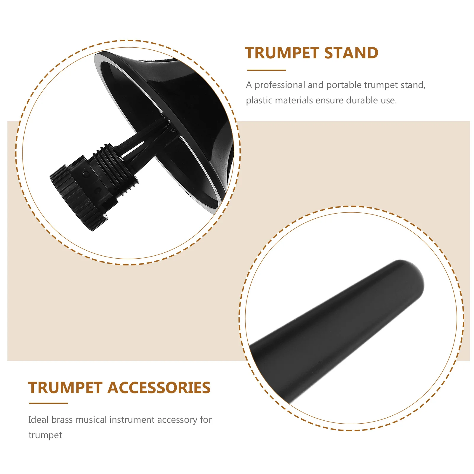 Soporte de trompeta profesional portátil, plástico, duradero, desmontable, plegable, patas de Metal, soporte para trípode, accesorios de instrumentos de latón