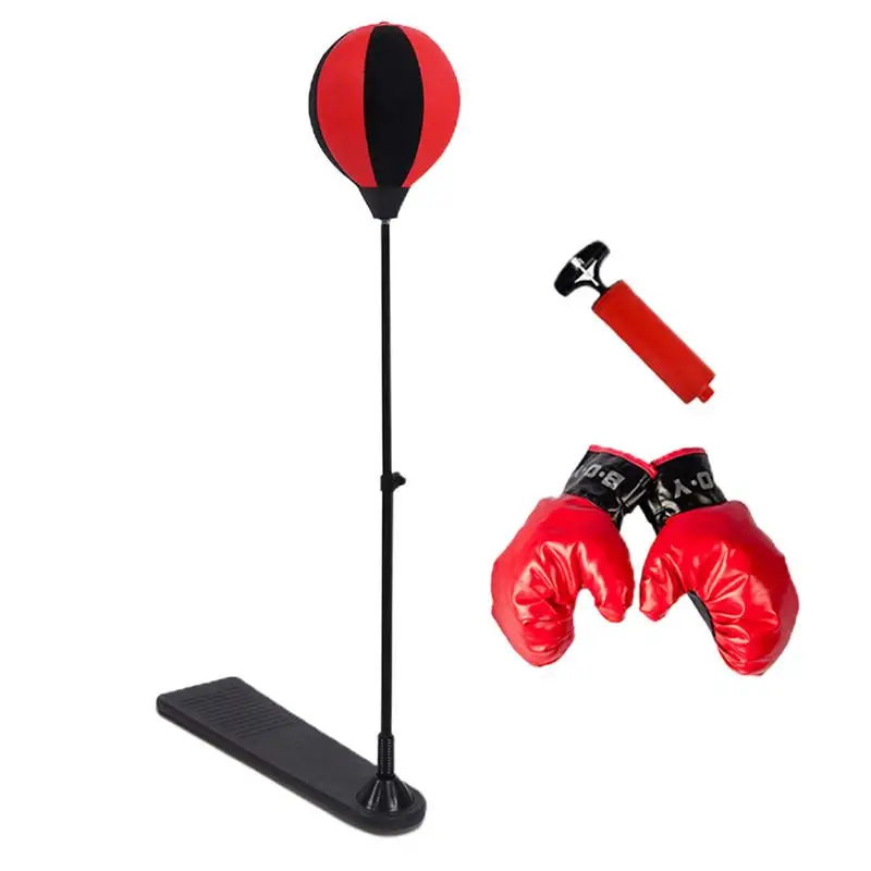 

Kids Boxing Bag With Stand Height Adjustable Boxing Bag With Boxing Gloves Sport Toy Boxing Bag Set Toy For Boys And Girls