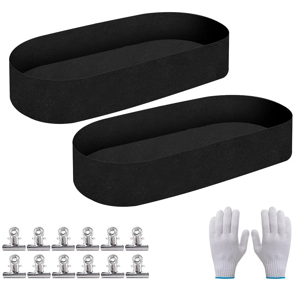 Garden Bed Liner Bag Set with 12 Clips and Gloves Compatible with Standard Raised Beds for Vegetables and Flowers