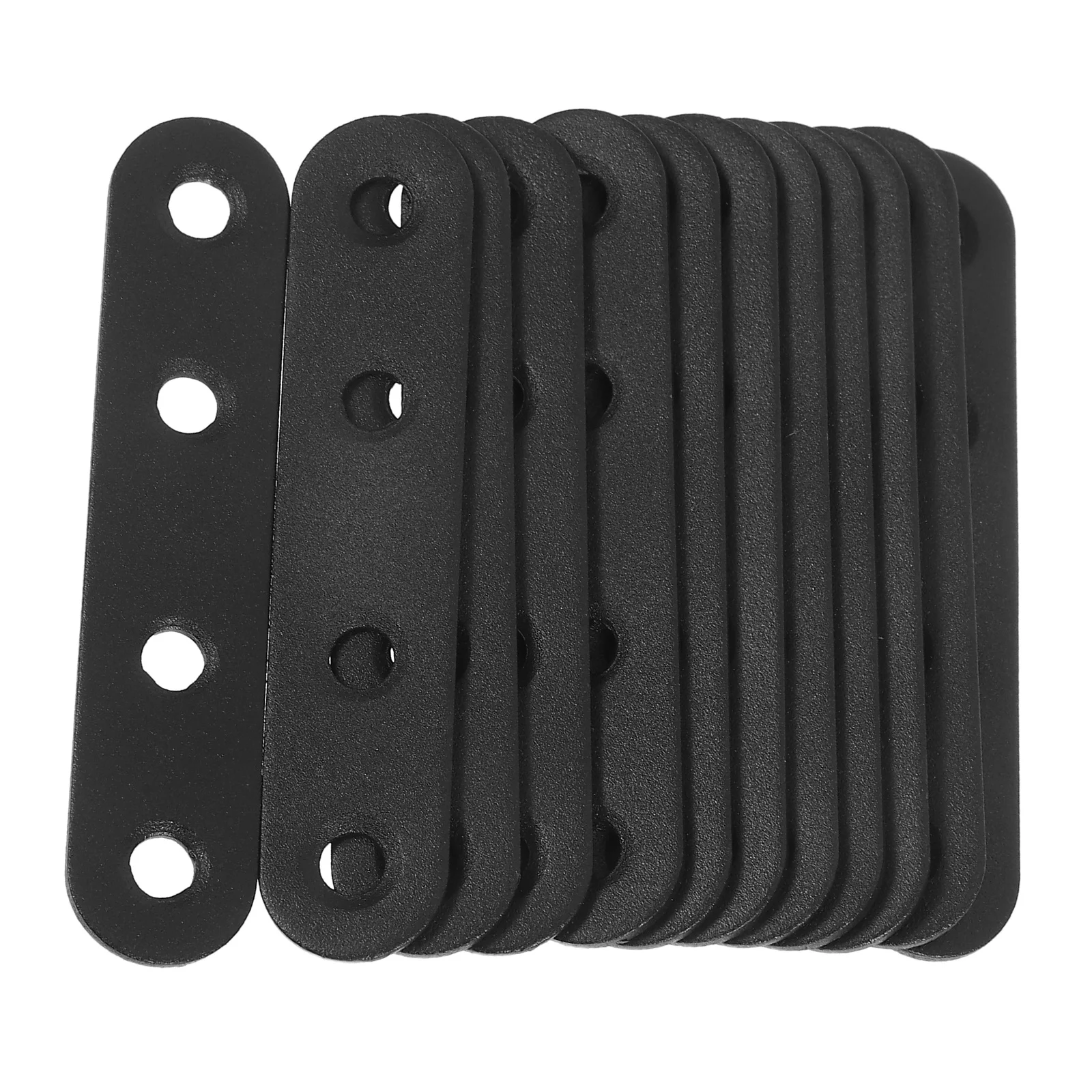

12 pcs Angle Code Fixing Brackets Heavy Duty Stainless Steel Flat Plate Straight Brace For Furniture Shelf Support Repair
