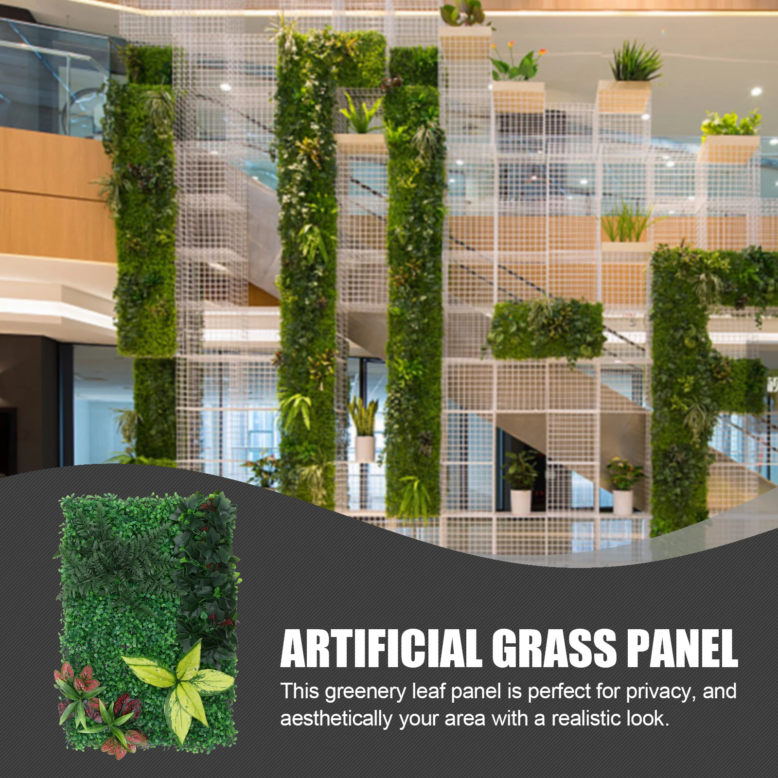 

Artificial Grass PanelGarden Fence Backyard Decoration Greenery Panels Outdoor Indoor Use No Maintenance Needed