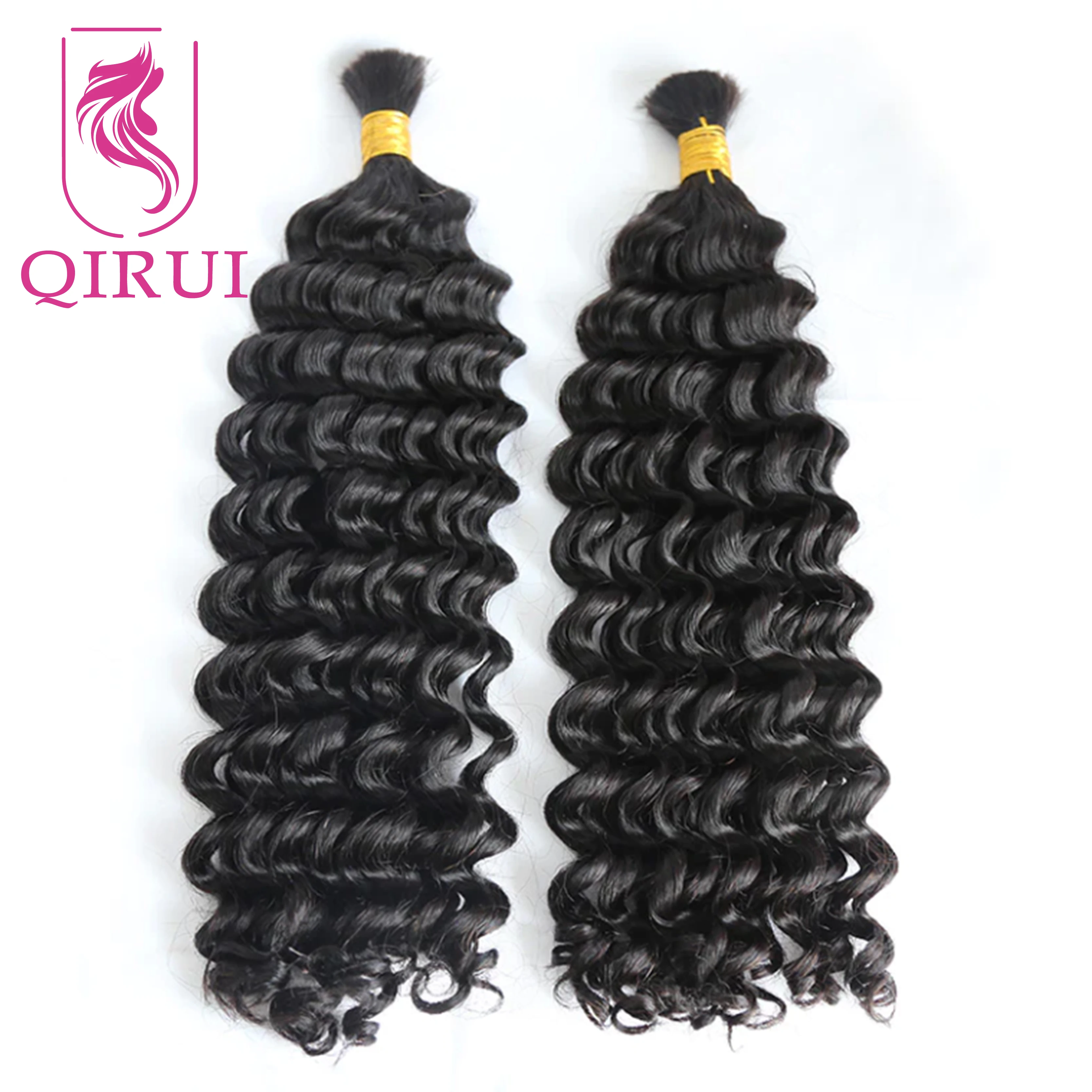 Bulk Human Hair For Braiding Italy Curly No Weft Double Drawn Wholesale Burmese Boho Braids Human Hair Extensions