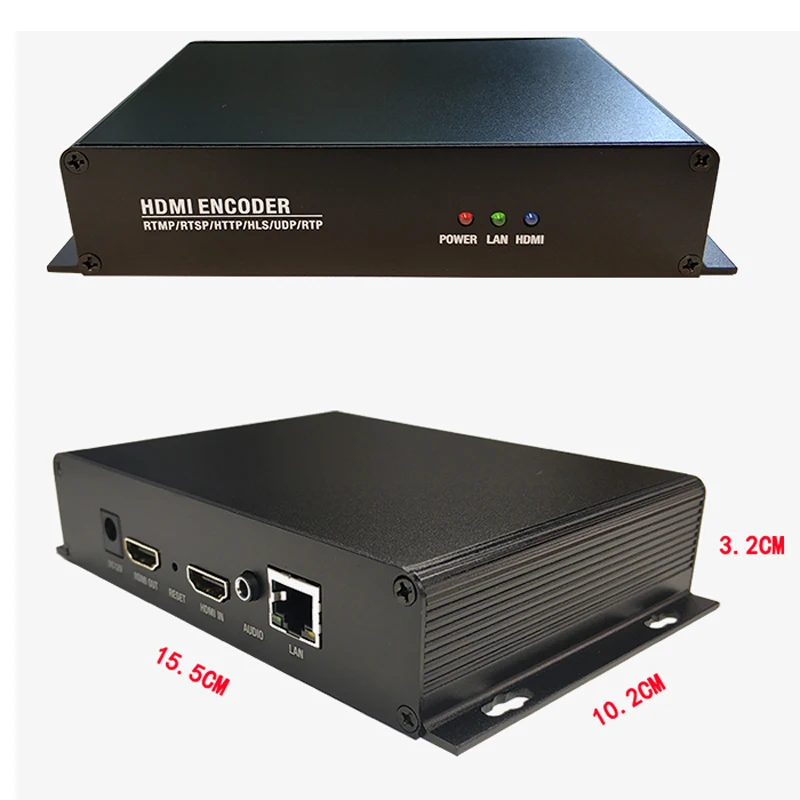 4K30fps H.265/H.264 HDMI Video Encoder with HTTP m3u8 RTSP RTMP UDP SRT ONVIF Living Stream to IP