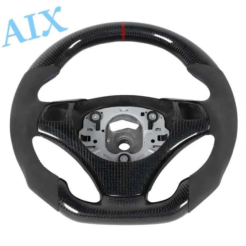 Picture 7: Fit for BMW E90 E92 E93 E82 E87 3 Series 320 325 330 M3 M2 X1 100% Real Carbon Fiber alcantara Steering Wheel