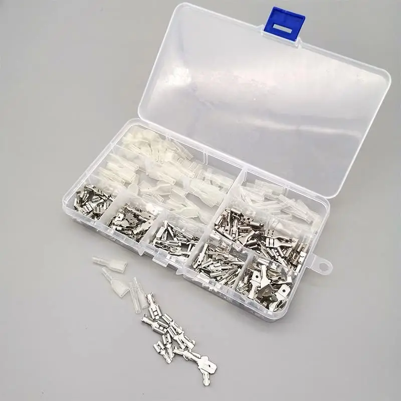 270PCS/Box Assortment Terminal Kit Electrical Wire Crimp Connectors Male Female Spade