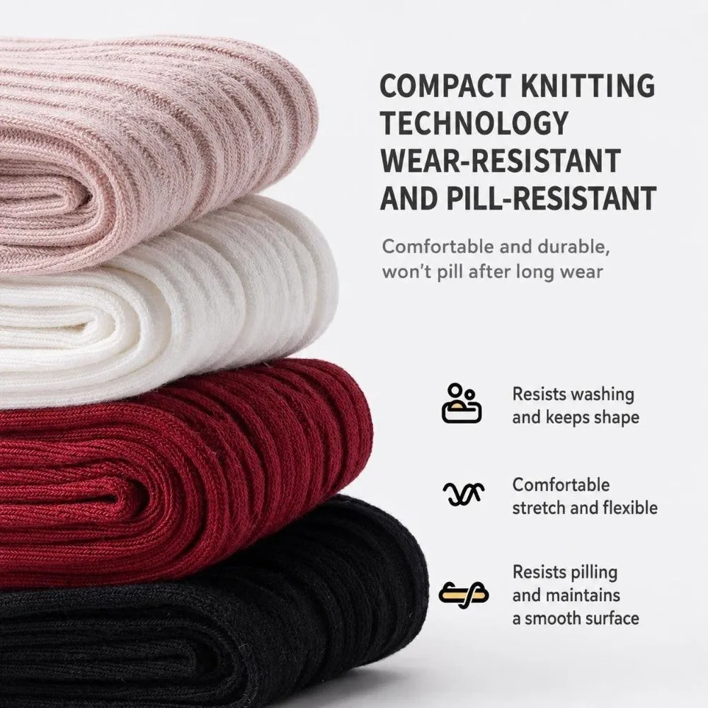 Class A Cotton Tight Twisted Texture Solid Color Knitted Tight Wear Resistant Four Way Stretch Children's Pantyhose