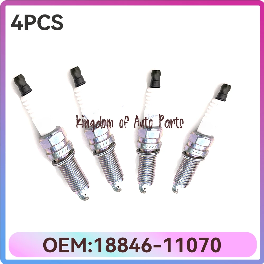 4pcs 18846-11070 Iridium Spark Plug for 11-18 Hyundai ElantraTucson Kia Forte 1.8L 2.0L 2.4L 18846 11070 Auto Part