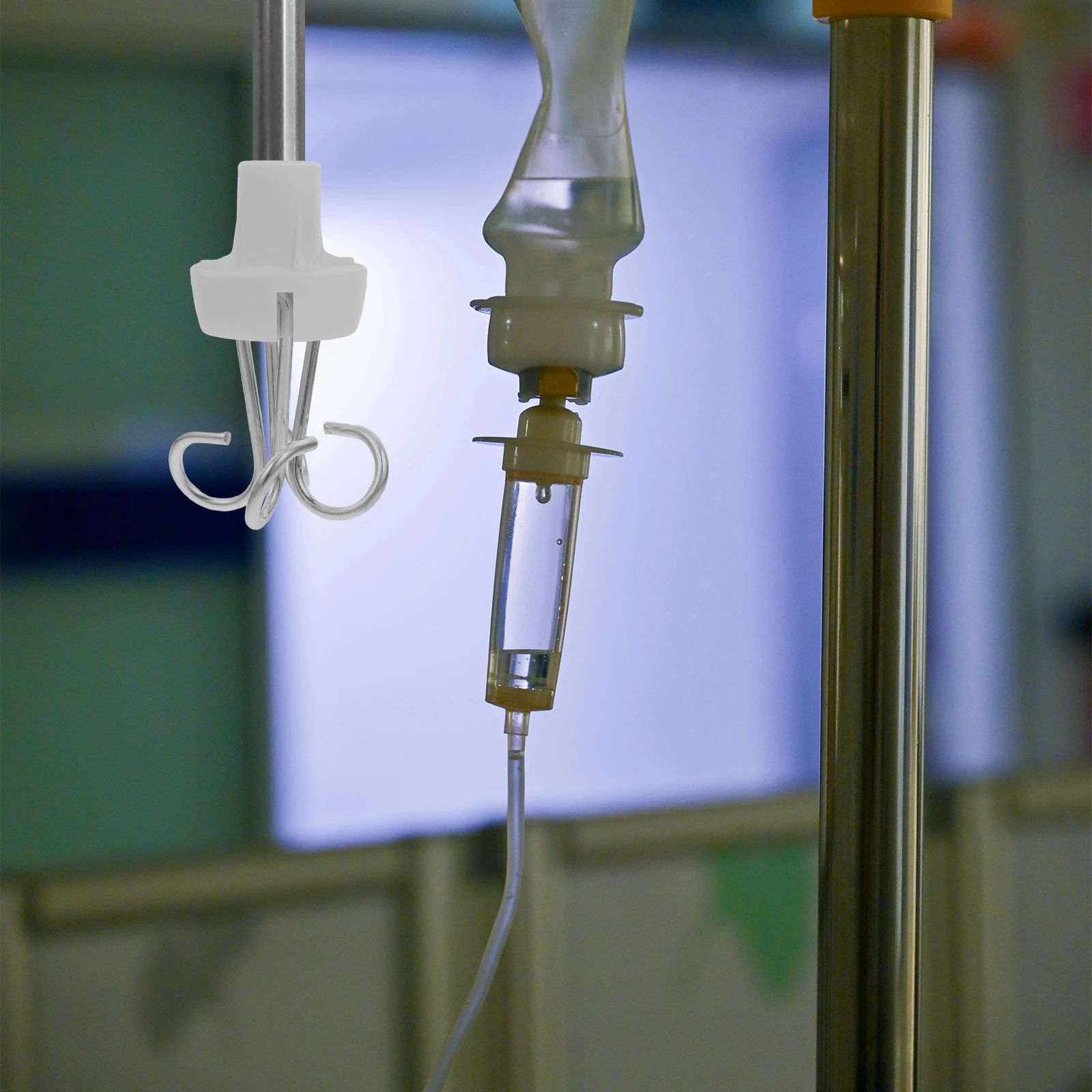 

Clinic Infusion Hooks Drip Stand Hangers Hospital Iv Bag Pole Medical Bottle Rack Compatible Metal Adjustable Design