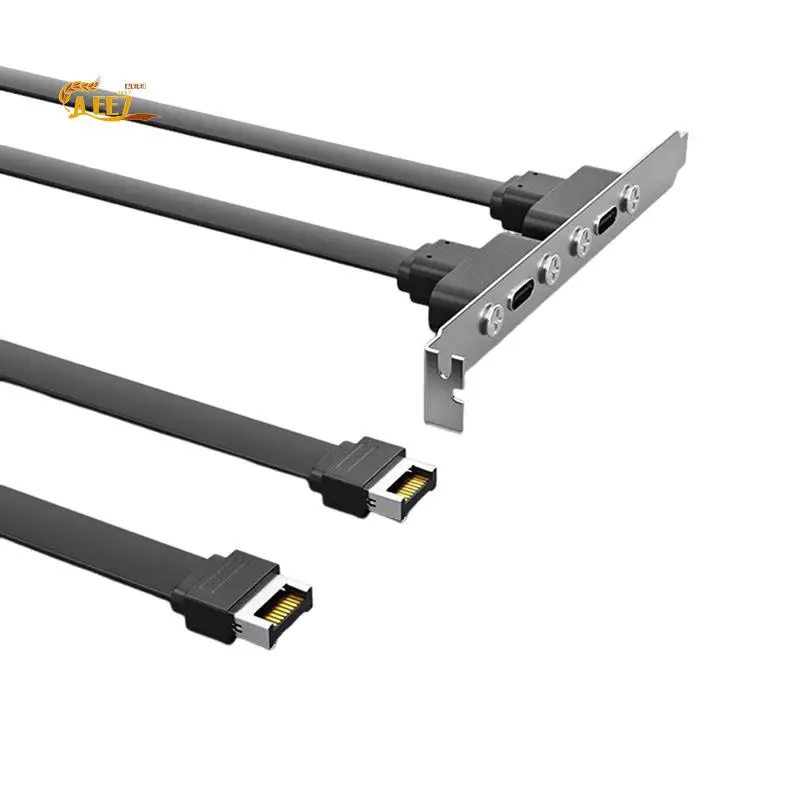 

AEE7-USB3.1 Перегородка кабеля 19-контактный/ТИП-E до TYPE-C переднего материнского корпуса PCI-бита 10 Гбит/с короткий плоский кабель A