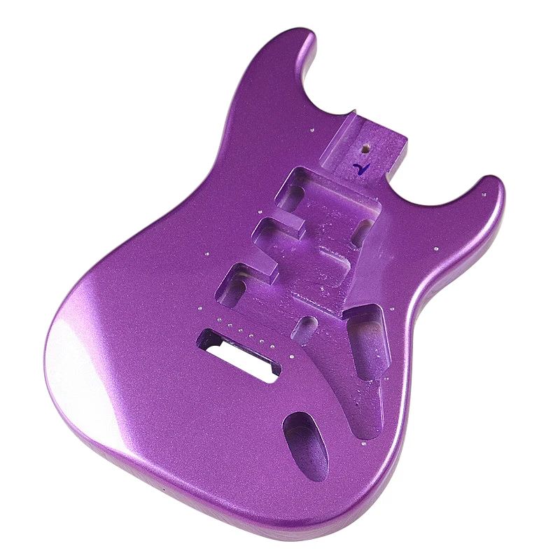 Poplar Wood Electric Guitar Body, DIY Guitar Parts, Guitar Barrel, Metallic Purple Color, 5.7cm Pocket Width