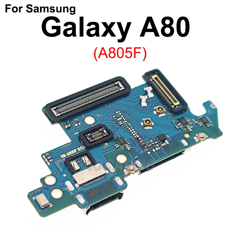 Aocarmo For Samsung Galaxy A80 A805F SIM Card Reader Charging Port Charger Dock Connector Bottom Microphone Mic Repair Part