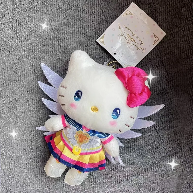 Anime Hello Kitty Keychain Cute Decorate School Bag Pendant Dolls & Stuffed Toys Joint Version Soft Plush Doll Accessories Gift