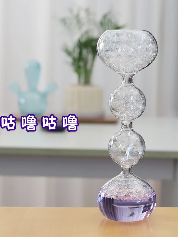 Creative bubble glass liquid hourglass timer gas foam home jewelry ornament creative gift female