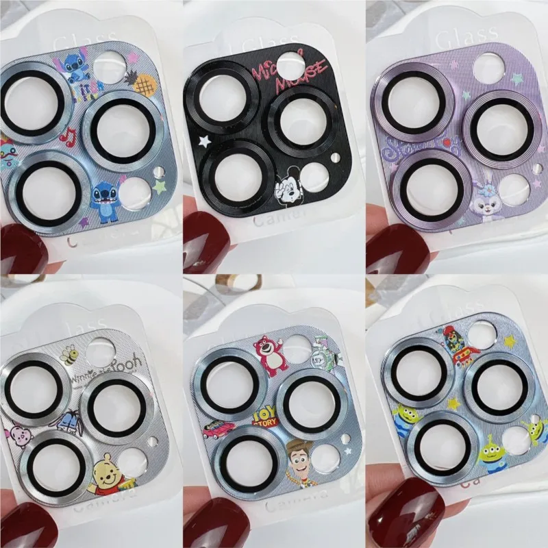 

Cute Cartoon Disney Camera Lens Glass for iPhone 17Pro 17 16 15 14 Pro Max Plus Tempered glass Anti-Scratch Lens Protector Film