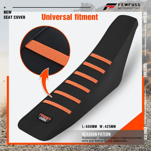 FEWFUSS Funda de asiento con pinza acanalada, juego impermeable, protección antideslizante, aplicable a SXF EXC KXF CRF YZF WR TC TE