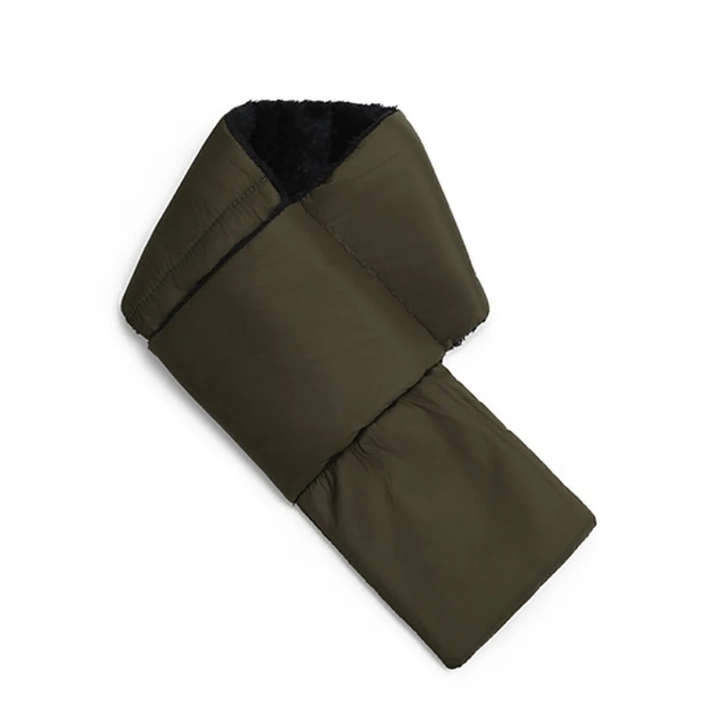 Warm Waterproof Neck Warmer Thick Down Cotton Filled Outdoor Scarf Windproof Furry Texture Windproof Scarf Camping Cycling