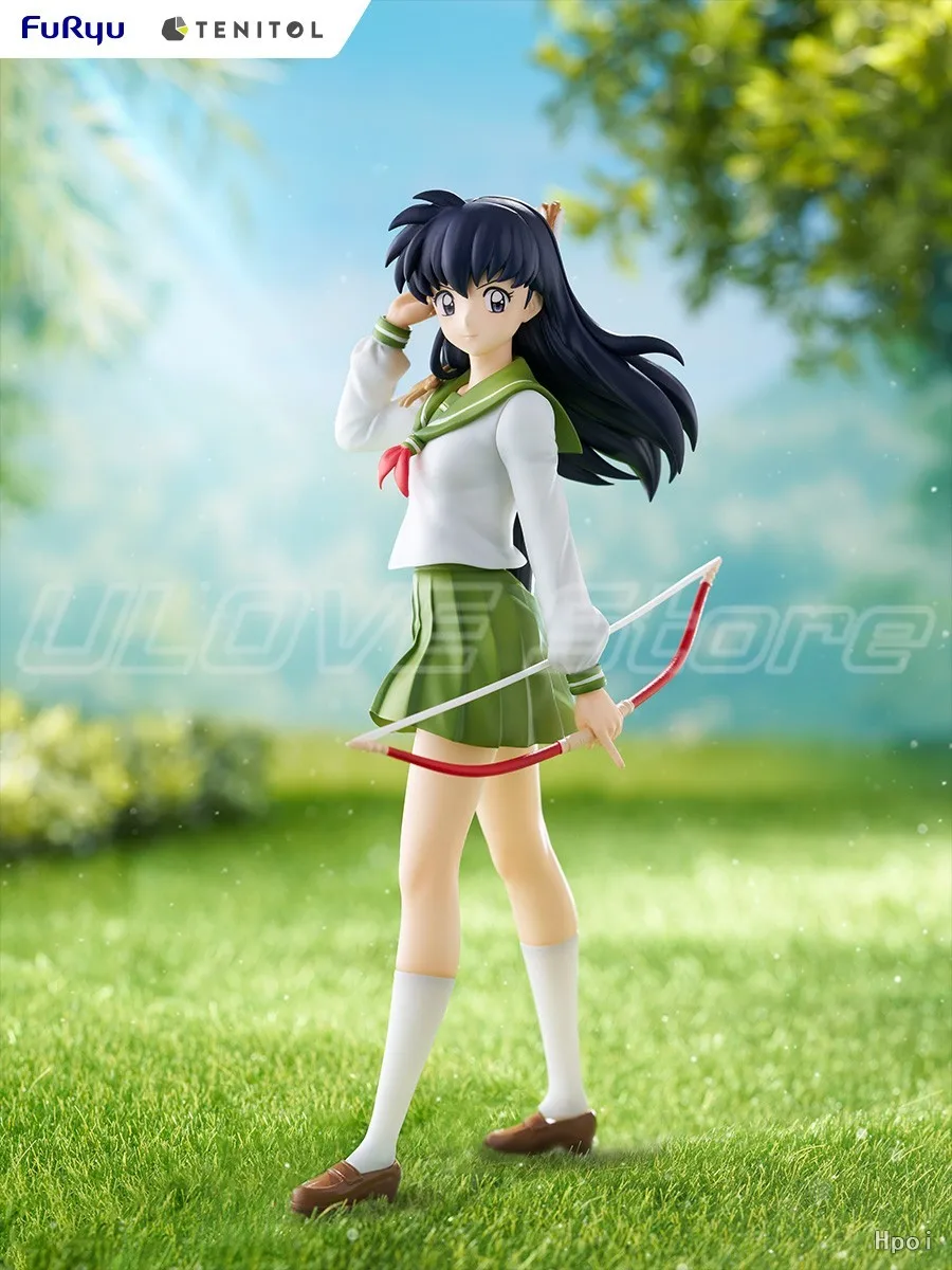Em estoque original furyu tenereithol inuyasha higurashi kagome figuras de animação modelos coleção ornamentos de presente