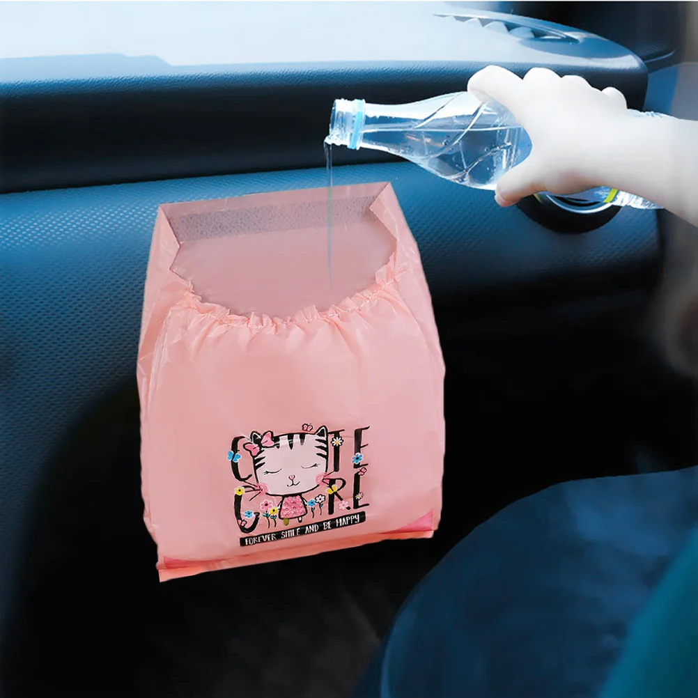 Car Trash Bags Auto Self-Adhesive Garbage Pouches Vehicle Garbage Bags Self-Adhesive Garbage Can Seat Back Storage Bag