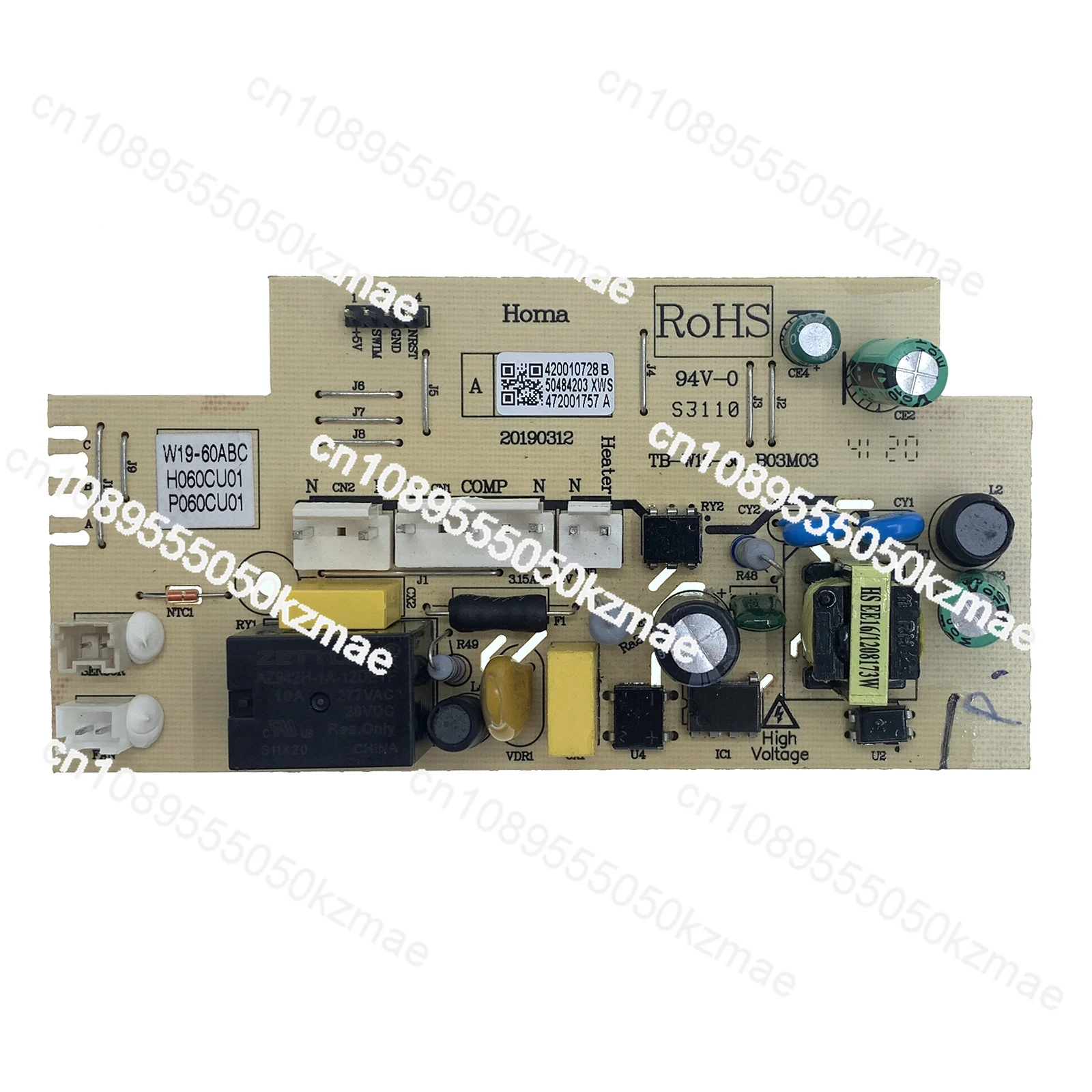 

W19-60ABC Universal Cabinet Freezer Control Board, DIORA Compatible Electronic Temperature Controller Circuit Board, 110V/220V