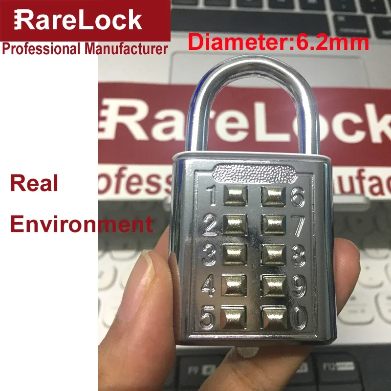 Anti-theft Button Combination Padlock Digit Push Password Lock for GYM Locker Drawer Cabinet Door DIY Hardware Rarelock ZS74 G