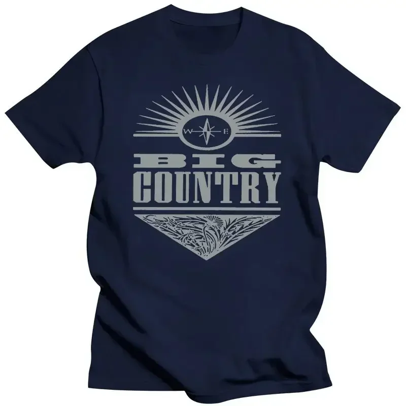 Big Country Band Logo T-Shirt for Men Women, Retro Post Punk Rock Graphic Tee, Oversized Cotton Musician Top Streetwear