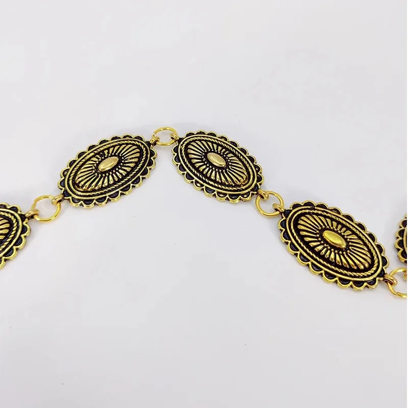Ethnic style waist chain accessories Bohemian versatile belt women\'s dress high-end dress with waistband metal retro