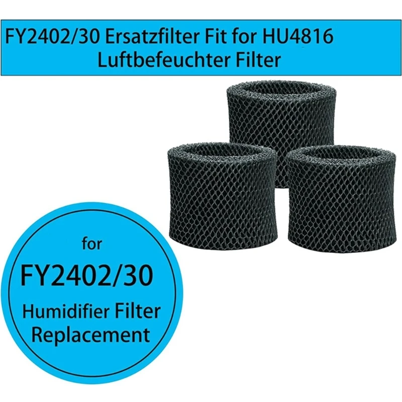 Accessorio per umidificatore d in plastica per filtro in plastica ricambio per filtro umidificatore da 3 pacchi per