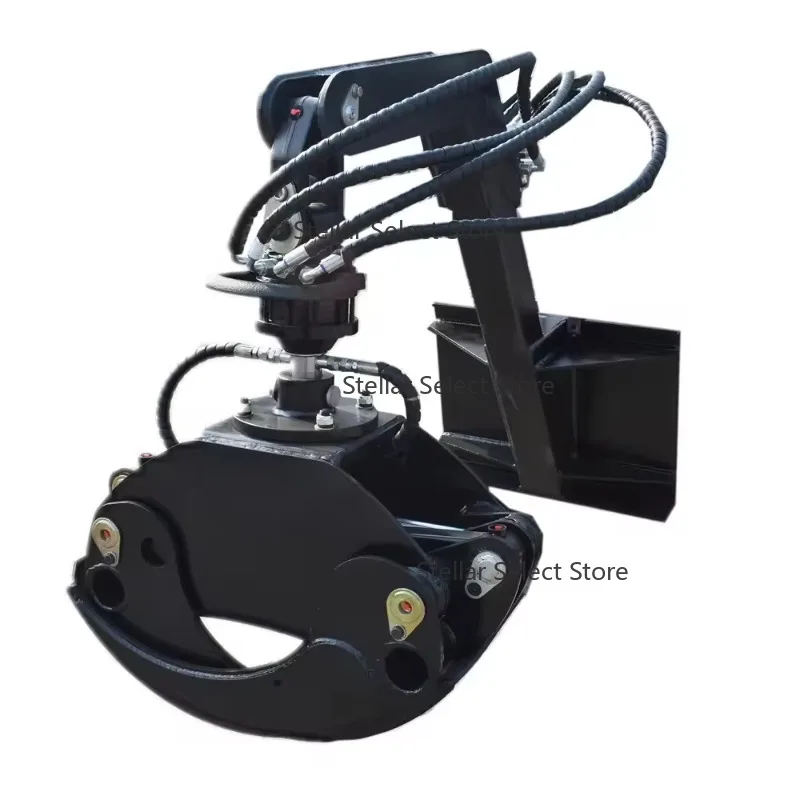 

Mini Skid Steer Attachments Hydraulic 360 Rotating Mini Skid Steer Rotating Log Grapple with Customize Mounted Plate