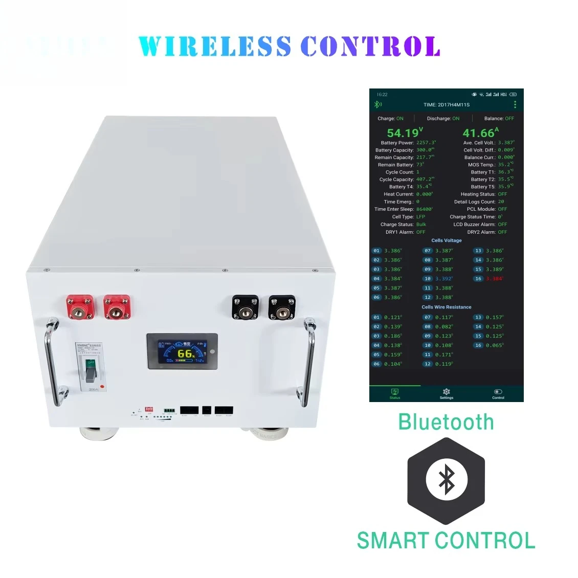 RWT سعة كبيرة تخزين البطارية الشمسية بطارية ليثيوم 12 فولت 50ah 100ah 120ah 150ah 200ah 280ah 300ah 51.2v 300ah 314ah Lifepo4 #4