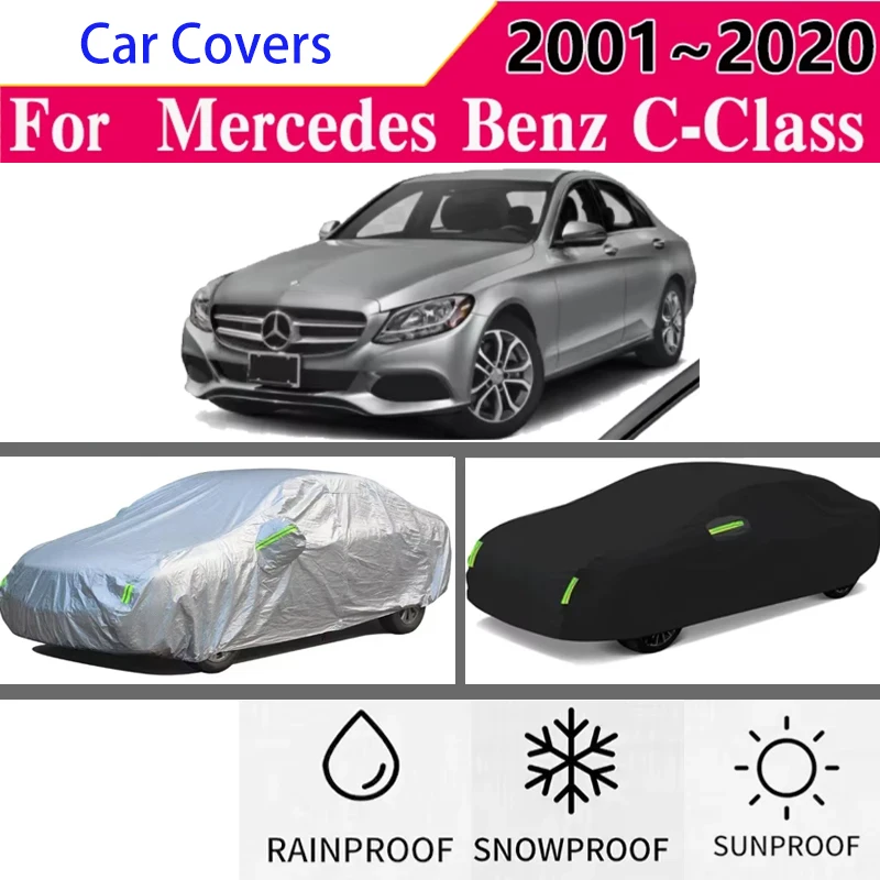 

for Mercedes Benz C-Class W203 W204 W205 Full Car Covers Outdoor Sun Anti UV Rain Snow Dust Protection Oxford Cloth Accessories